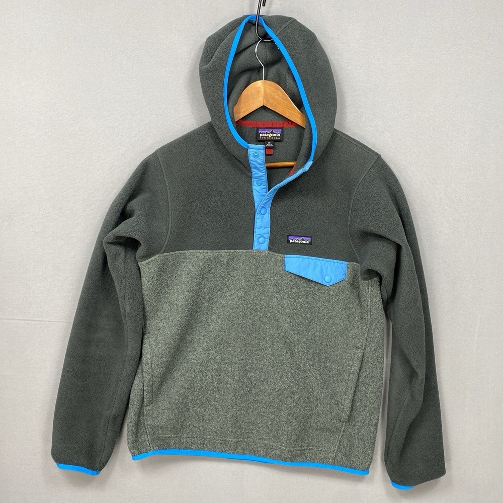 Patagonia Synchilla Snap T Hoody Mens XS Fleece Pullover Sweater 25461 FA15 EUC